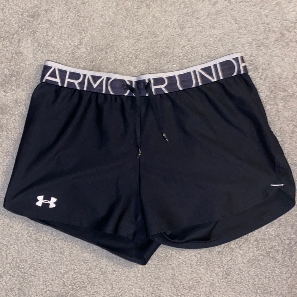 Black Womens Under Armour Running Shorts